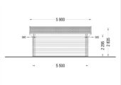 Gartenhaus MARIA (44 + 44 mm) 30 m² Isoliert – Bild 6