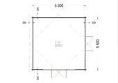 Gartenhaus MARIA (44 mm) 30 m² – Bild 6
