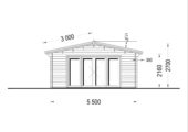 Gartenhaus MARIA (44 mm) 30 m² – Bild 7