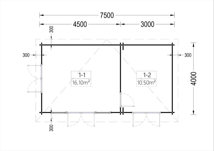 Blockbohlenhaus MARINA 30 m² – Bild 6