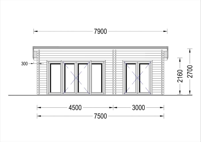 Blockbohlenhaus MARINA 30 m² – Bild 7