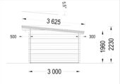 Premium Gartenhaus MALTAN (34mm) 3x3m, 9m² – Bild 10