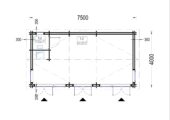 Blockbohlenhaus MARGIT (44+44 mm), 7.5x4m, 30m² Extra Isoliert – Bild 8
