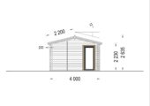 Blockbohlenhaus MARGIT (44+44 mm), 7.5x4m, 30m² Extra Isoliert – Bild 7