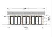 Blockbohlenhaus MARGIT (44mm), 7.5x4m, 30m² – Bild 9