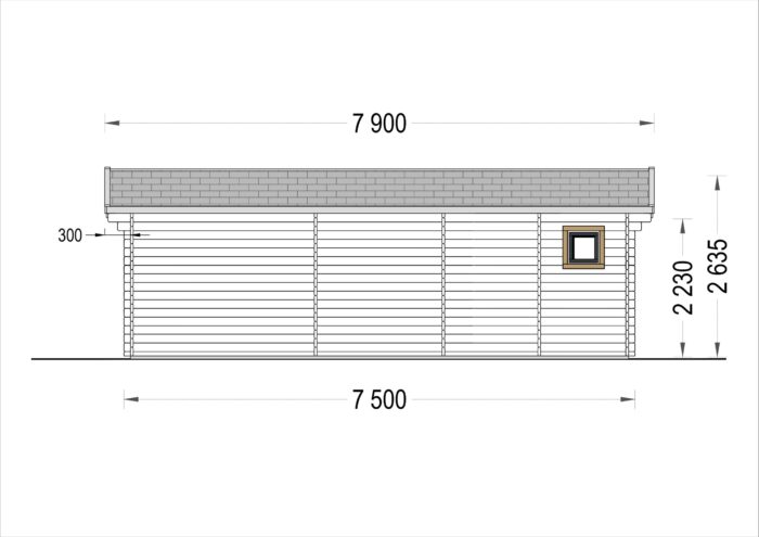 Blockbohlenhaus MARGIT (44mm), 7.5x4m, 30m² – Bild 6