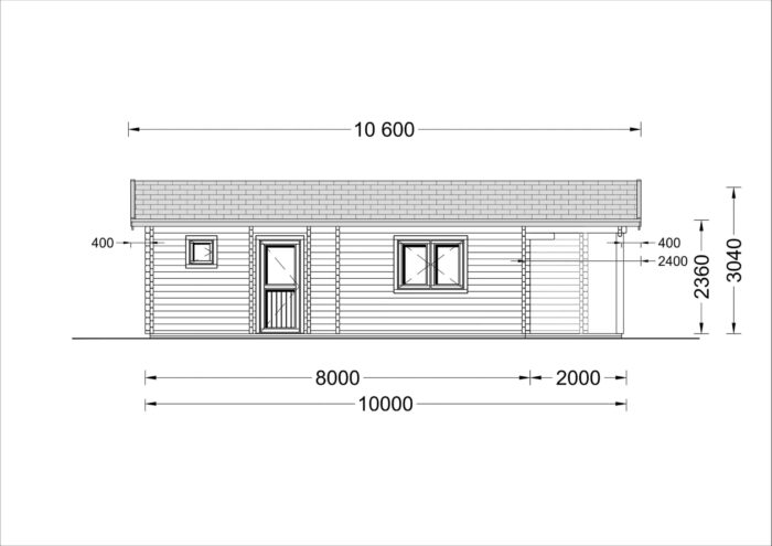 Blockbohlenhaus MATREI (66 mm), 6x10m, 60m² – Bild 10