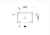 Gartenhaus aus Holz MIMI (28 mm), 3x2 m, 6 m² – Bild 7