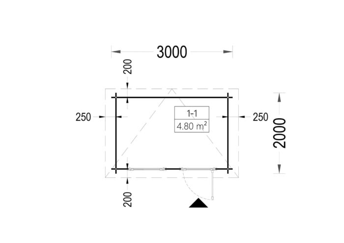 Gartenhaus aus Holz Kit (28mm), 3x2m, 6m² – Bild 6