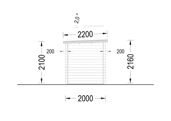 Gartenhaus aus Holz Kit (28mm), 3x2m, 6m² – Bild 8
