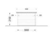 Gartenhaus aus Holz Kit (28mm), 3x2m, 6m² – Bild 9