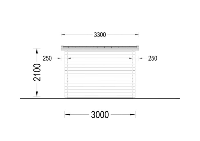 Gartenhaus aus Holz Kit (28mm), 3x2m, 6m² – Bild 9