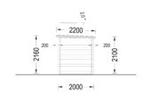 Gartenhaus aus Holz Kit (28mm), 3x2m, 6m² – Bild 10