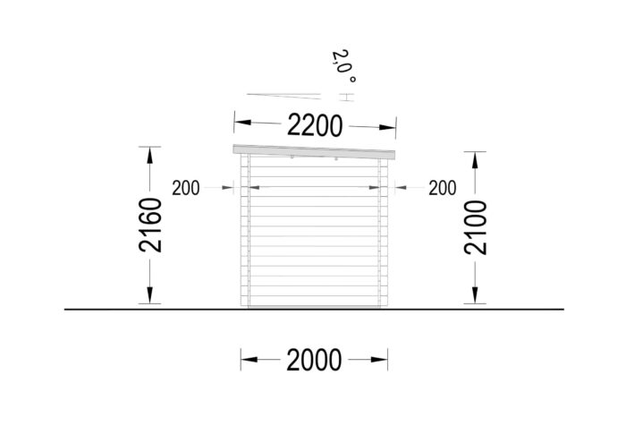 Gartenhaus aus Holz Kit (28mm), 3x2m, 6m² – Bild 10