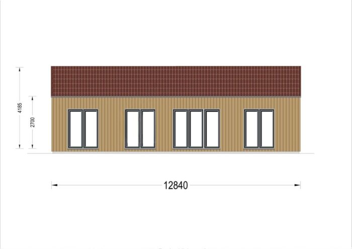 Holzhaus NIKI (Isoliert, 66 mm + Holzverschalung), 66 m² – Bild 5
