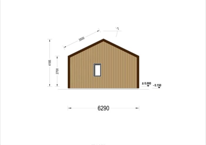 Holzhaus NIKI (Isoliert, 66 mm + Holzverschalung), 66 m² – Bild 4