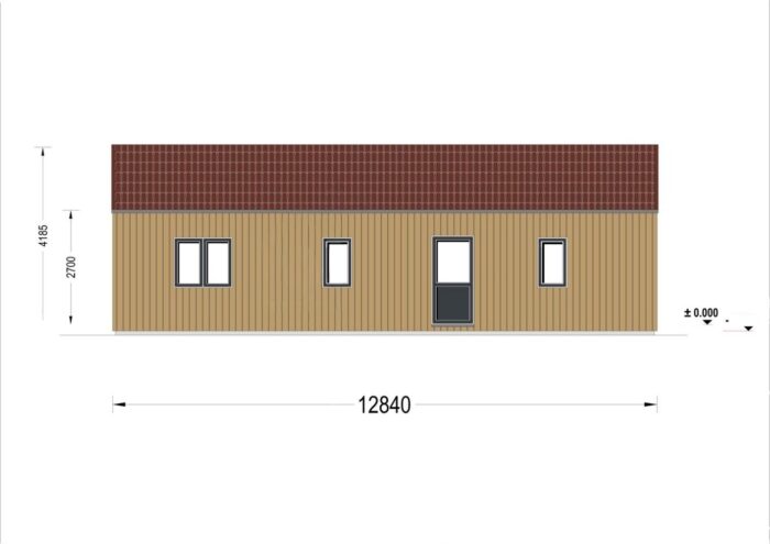 Holzhaus NIKI (Isoliert, 66 mm + Holzverschalung), 66 m² – Bild 7