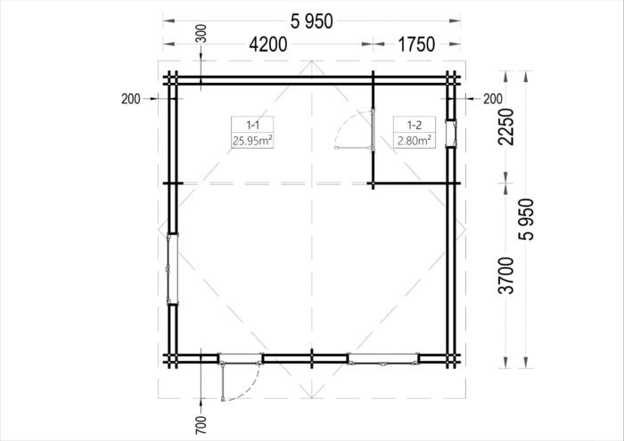 Gartenhaus Nele, 6x6m, 36m² Isoliert – Bild 8