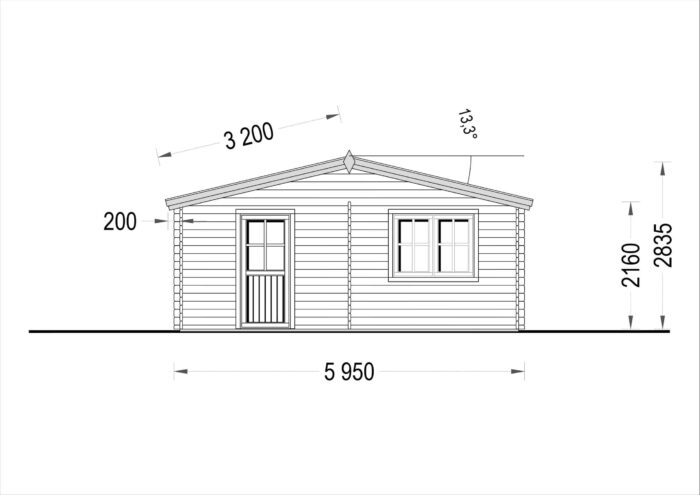 Gartenhaus Nele, 6x6m, 36m² – Bild 8