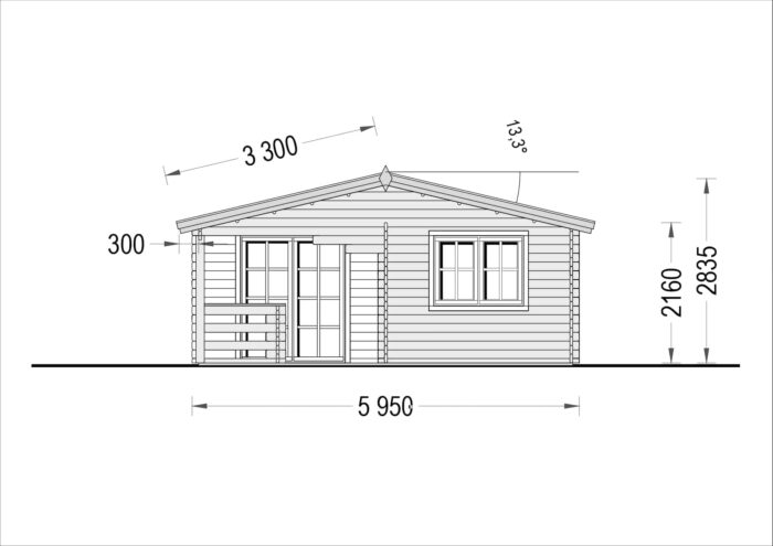 Blockbohlenhaus BASEL 6x6 m, 36 m² – Bild 6