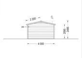 Gartenhaus aus Holz OLIVER (44mm), 4x3m, 12m² – Bild 6