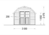 Gartenhaus  OHIO (34 mm), 3x3 m, 9 m² – Bild 8