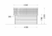 Gartenhaus OHIO (34 mm), 4x4 m, 16 m² – Bild 6