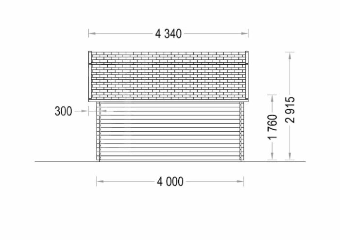 Gartenhaus OHIO (34 mm), 4x4 m, 16 m² – Bild 6