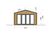 Gartenhaus ELSA (34 mm + Holzverschalung), 4x3m, 12m² – Bild 9