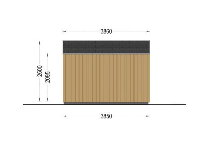 Gartenhaus ELSA (34 mm + Holzverschalung), 4x3m, 12m² – Bild 10