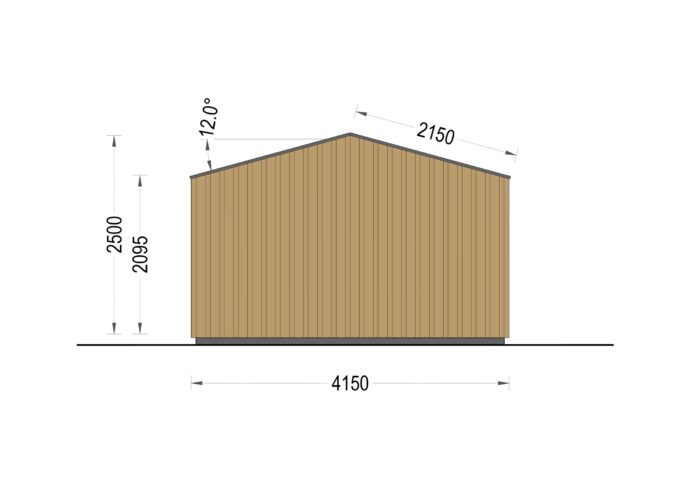 Gartenhaus ELSA (34 mm + Holzverschalung), 4x3m, 12m² – Bild 11
