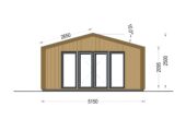 Gartenhaus ELSA (34 mm + Holzverschalung), 5x3m, 15m² Isoliert – Bild 9