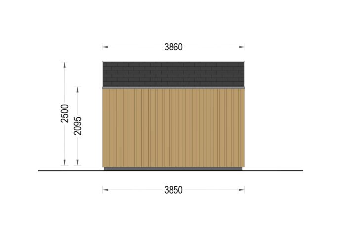 Gartenhaus ELSA (34 mm + Holzverschalung), 5x3m, 15m² Isoliert – Bild 10