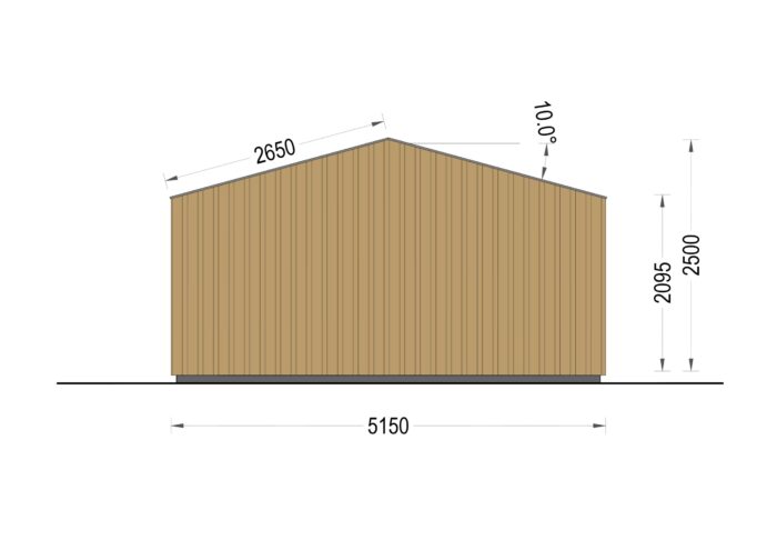 Gartenhaus ELSA (34 mm + Holzverschalung), 5x3m, 15m² Isoliert – Bild 11