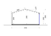 Gartenhaus ELSA (34 mm + Holzverschalung), 5x3m, 15m² Isoliert – Bild 8