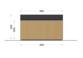 Gartenhaus ELSA (34 mm + Holzverschalung), 5x4m, 20m² Isoliert – Bild 11