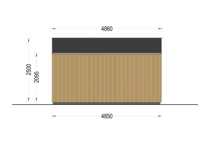 Gartenhaus ELSA (34 mm + Holzverschalung), 5x4m, 20m² Isoliert – Bild 11
