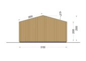 Gartenhaus ELSA (34 mm + Holzverschalung), 5x4m, 20m² Isoliert – Bild 12