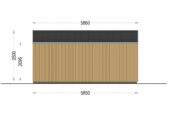 Gartenhaus ELSA (34 mm + Holzverschalung), 5x5m, 25m² – Bild 12