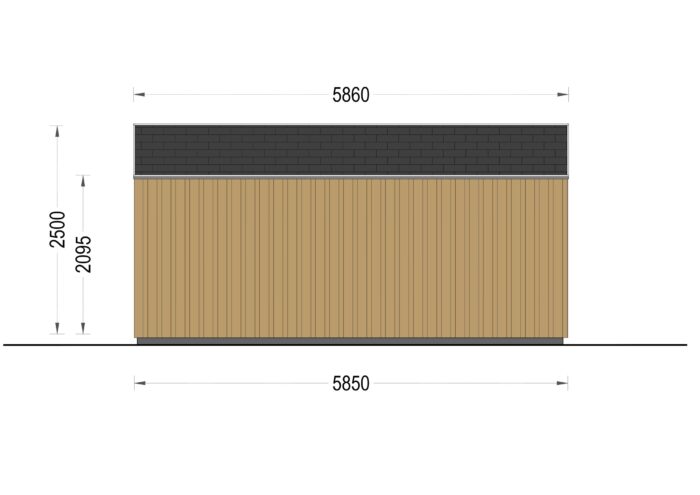Gartenhaus ELSA (34 mm + Holzverschalung), 5x5m, 25m² – Bild 12