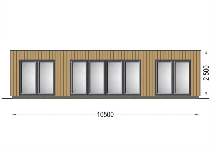 PREMIUM Gartenhaus (Isoliert, SIPS), 10.5x4.5 m, 40 m² – Bild 9
