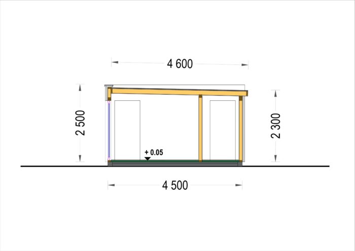 PREMIUM Gartenhaus (Isoliert, SIPS), 10.5x4.5 m, 40 m² – Bild 7