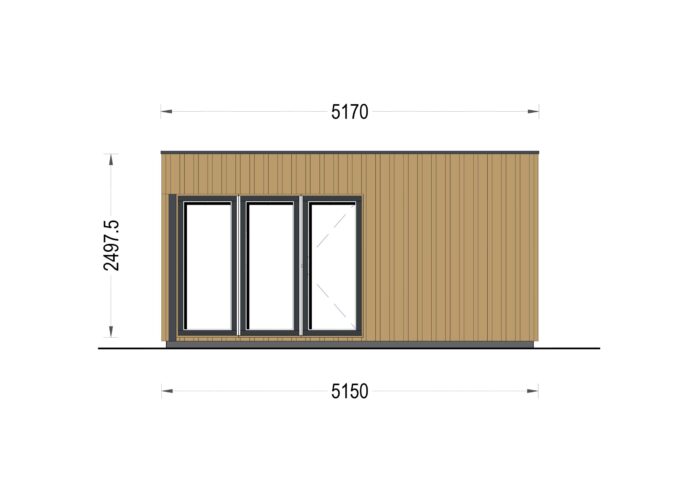 Gartenhaus PREMIUM 5x3 m, 15 m² Extra Isoliert – Bild 11