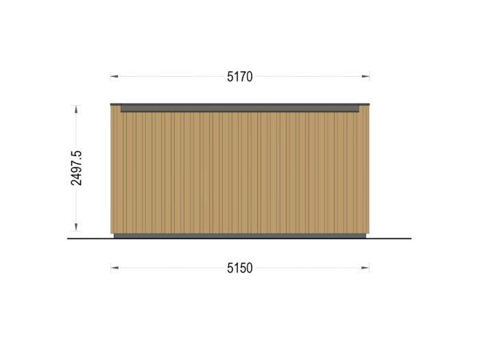Gartenhaus PREMIUM 5x3 m, 15 m² Extra Isoliert – Bild 7