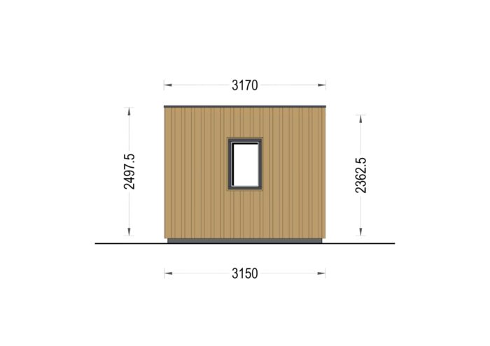 Gartenhaus PREMIUM 5x3 m, 15 m² Extra Isoliert – Bild 8
