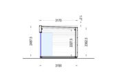 Gartenhaus PREMIUM 5x3 m, 15 m² Extra Isoliert – Bild 9