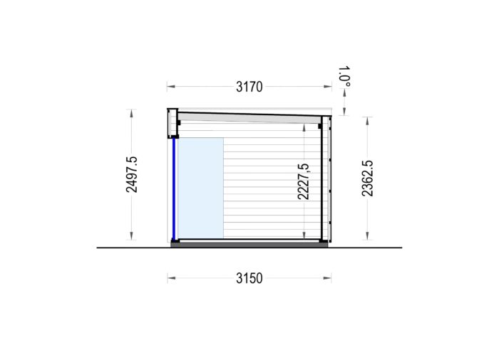 Gartenhaus PREMIUM 5x3 m, 15 m² Extra Isoliert – Bild 9