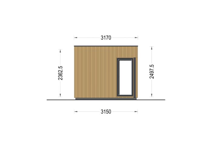 Gartenhaus PREMIUM mit Terrasse 5x3 m, 15 m² + 9 m² Isoliert – Bild 10