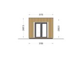 Gartenhaus PREMIUM (Isoliert, SIPS), 5x3 m, 15 m² Mit Terrasse 3x3 m, 9 m² – Bild 11