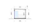 Gartenhaus PREMIUM mit Terrasse 5x3 m, 15 m² + 9 m² Isoliert – Bild 8